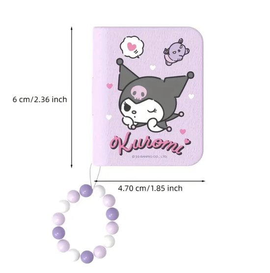 Sanrio - Kuromi draadloze oordopjes - bluetooth oordopjes - in boekcover - boekvorm - met hanger - 6 uur speeltijd - Kawaii - Cinnamoroll - Hello Kitty - My Melody - PomPomPurin - Pochacco