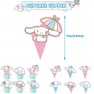 Sanrio - Cinnamoroll verjaardag versiering - Happy Birthday Slinger - 30 Stuks - Kinderfeestje - Ballonnen - Verjaardag Decoratie - feestpakket - Hello Kitty - My Melody - Kuromi - Cinnamoroll - PomPomPurin - Pochacco - kawaii