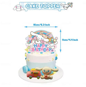 Sanrio - Cinnamoroll verjaardag versiering - Happy Birthday Slinger - 30 Stuks - Kinderfeestje - Ballonnen - Verjaardag Decoratie - feestpakket - Hello Kitty - My Melody - Kuromi - Cinnamoroll - PomPomPurin - Pochacco - kawaii