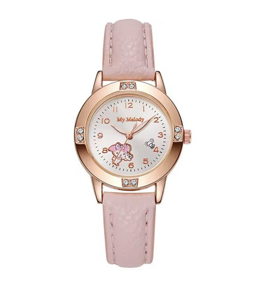 Sanrio - My Melody horloge - roze - PU leren bandje - Cinnamoroll - Hello Kitty - Kuromi - PomPomPurin - Pochacco - cadeau - Kawaii