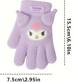Sanrio - Kuromi handschoenen - paars - fleece - Kuromi - Hello Kitty - My Melody - PomPomPurin - Pochacco - Kawaii