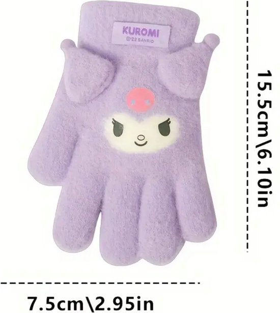 Sanrio - My Melody handschoenen - roze - fleece - Kuromi - Cinnamoroll - Hello Kitty - PomPomPurin - Pochacco - cadeau - Kawaii