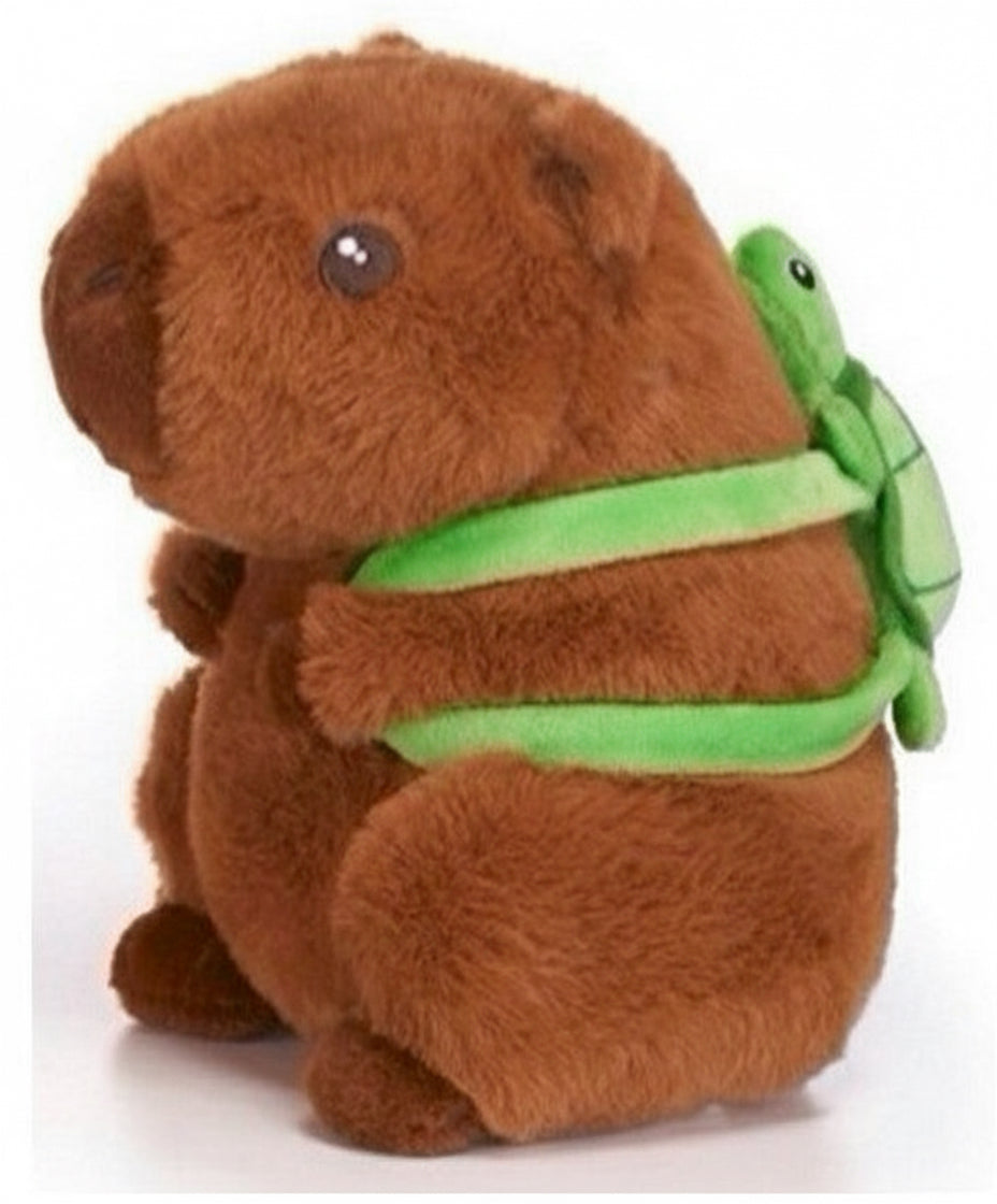 Capybara knuffel groene schildpad rugtas