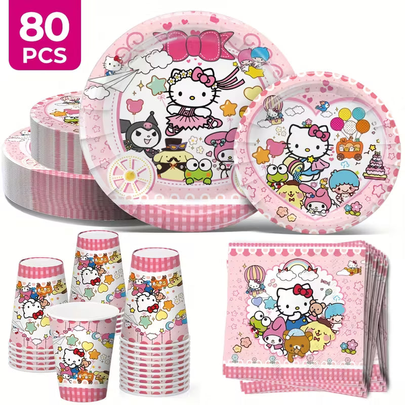 Sanrio - 80 delige servies set