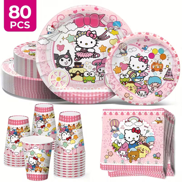 Sanrio - 80 delige servies set