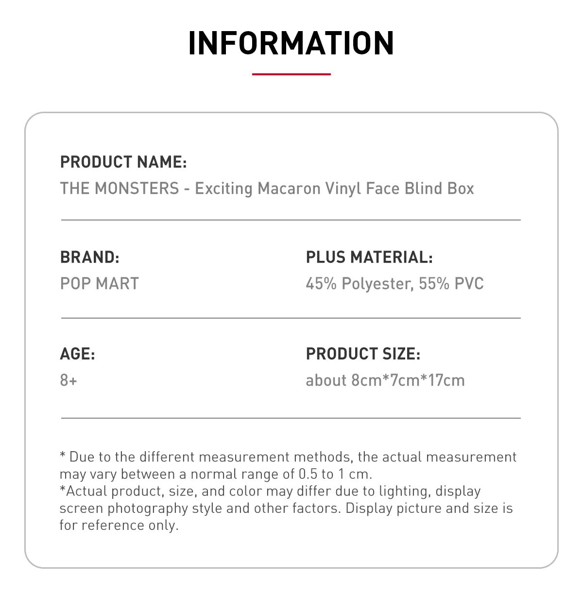 LABUBU THE MONSTERS - Exciting Macaron Vinyl Face Blind Box