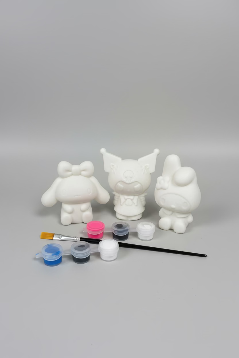 Mini Sanrio beeldje beschilderen - uitdeelcadeau - DIY