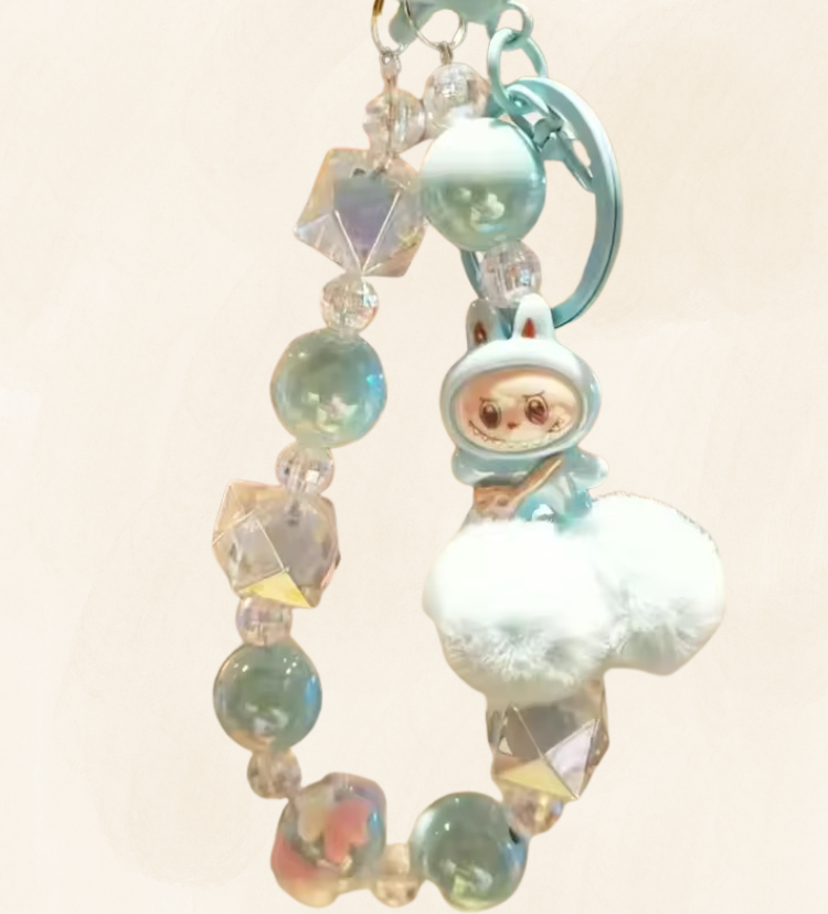 Labubu Kralen Sleutelhanger - Navy