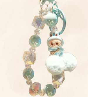 Labubu Kralen Sleutelhanger - Navy