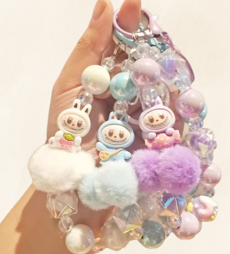 Labubu Kralen Sleutelhanger - Paars