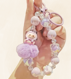 Labubu Kralen Sleutelhanger - Paars