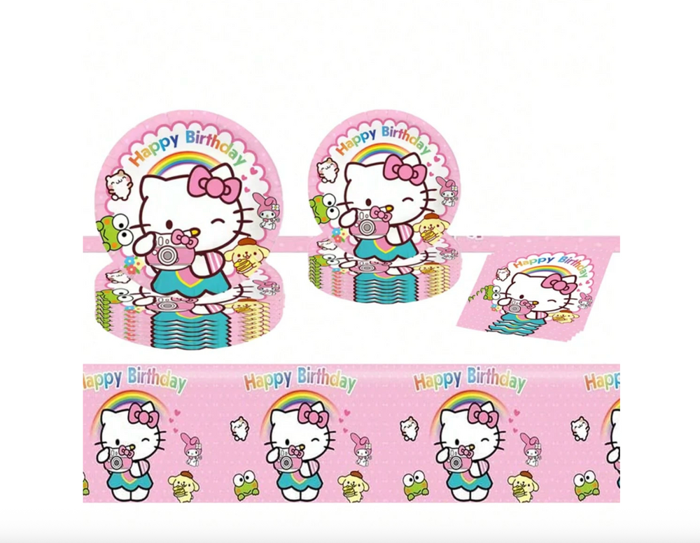 Hello Kitty verjaardag - wegwerpservies 41-delig
