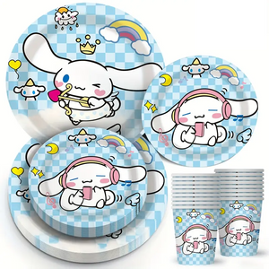 Cinnamoroll verjaardagsversiering - wegwerpserviesset 31-delig