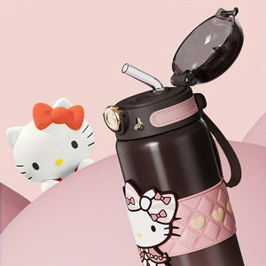 Hello Kitty Mocha Brown Vacuüm Beker - 500ml