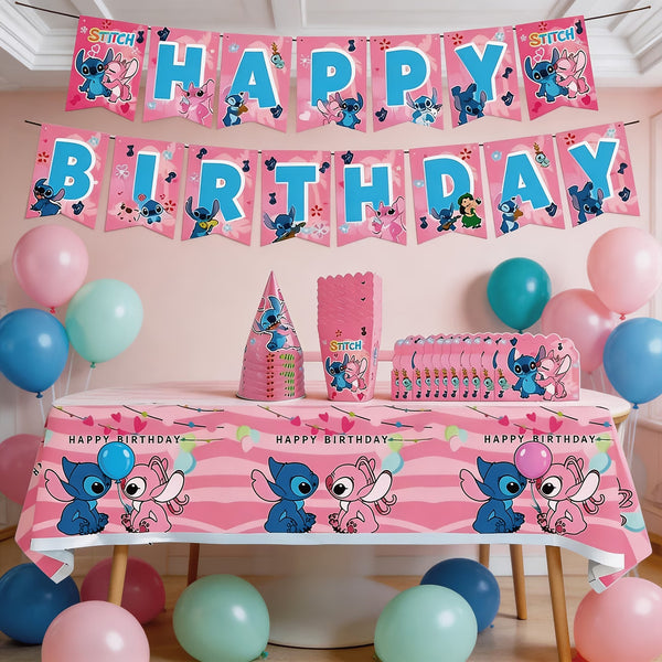 Disney Stitch Roze 48 Delig - Verjaardagsversiering