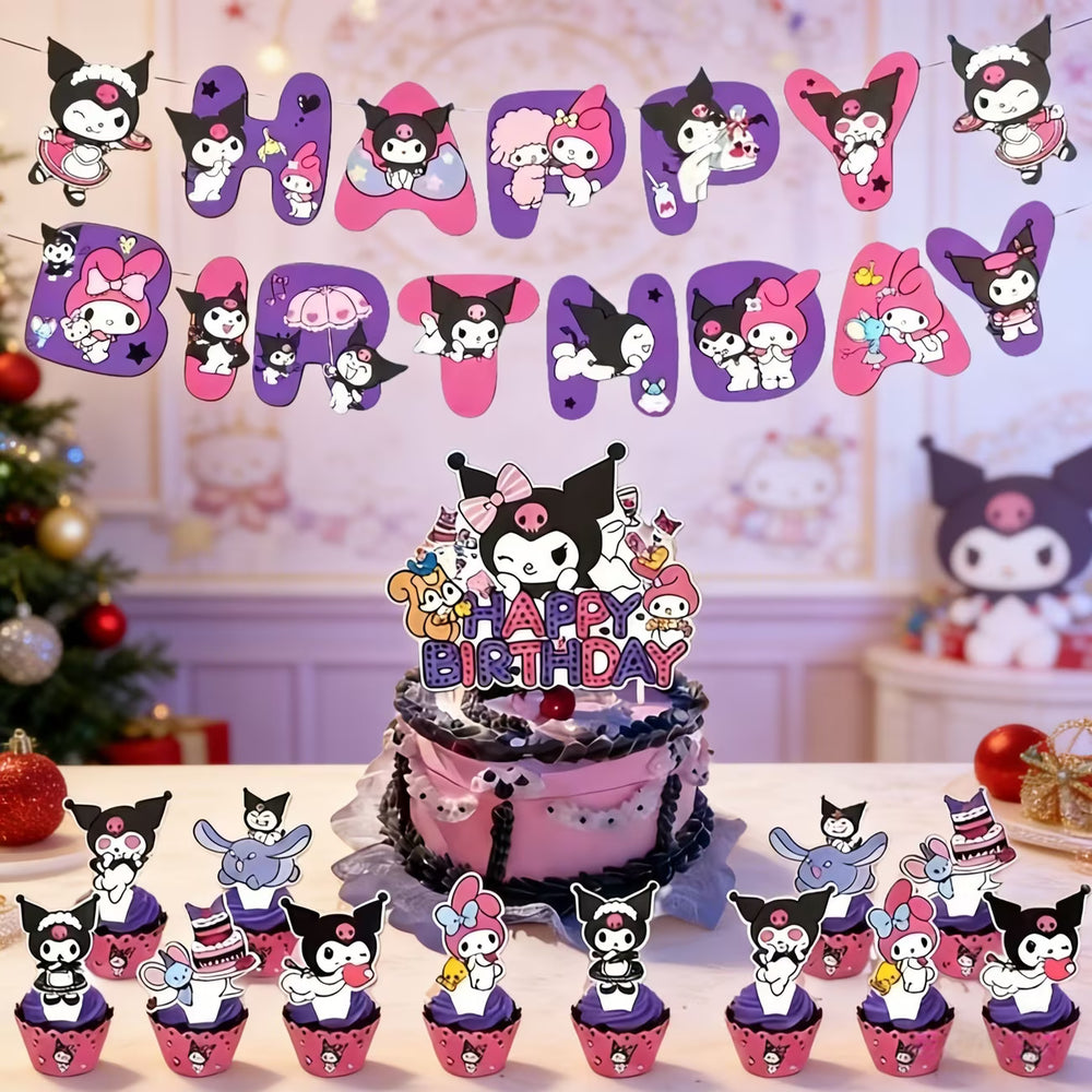 Sanrio - Kuromi 28 delig Verjaardagsversiering