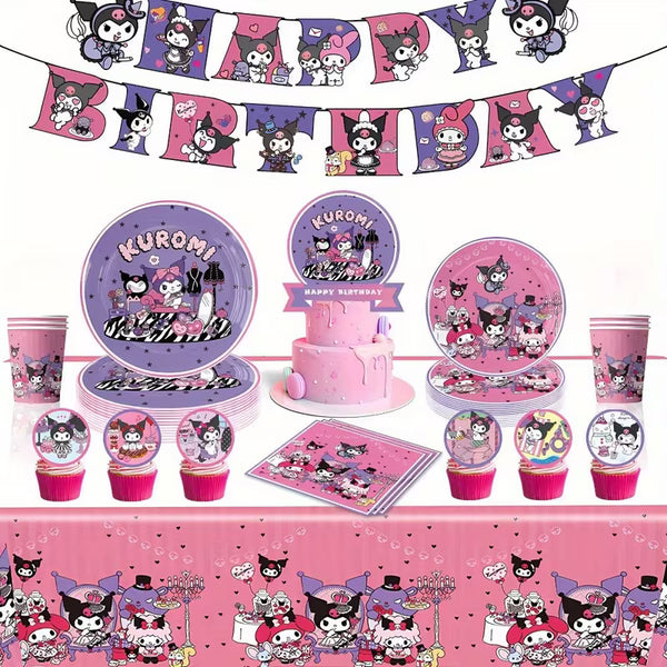 Sanrio - 77 Delige Kuromi Thema Verjaardagsversiering